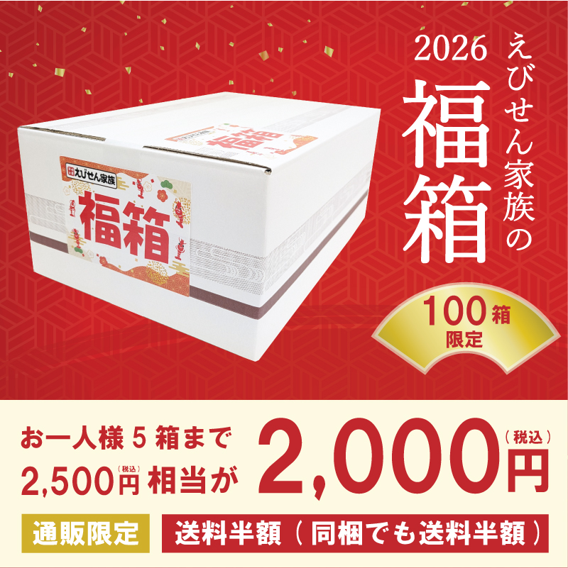 送料半額★えびせん福箱2026【梅】
